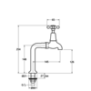 Lefroy Brooks 1900 Classic Kitchen pillar tap Connaught Cross CH-1590