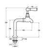 Lefroy Brooks 1900 Classic Keukenkraan Classic White Lever WL-1590