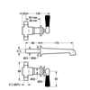 Lefroy Brooks 1900 Classic LB1900 Classic 3-hole wall mounted basin mixer with lever handles WL-1212