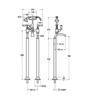 Lefroy Brooks 1900 Classic LB1900 Classic free standing bath shower mixer with levers and stand pipes WL-1144