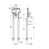 Lefroy Brooks 1900 Classic LB1900 Classic Freistehende Badewannenarmatur mit Handdusche und Hebelgriff WL-1144