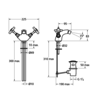 Lefroy Brooks 1900 Classic LB1900 Classic monobloc bidet mixer with crosshead handles LB-1195