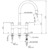 Perrin & Rowe Armstrong Keukenkraan Armstrong E.4549 met Pull-down douche