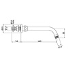Langbourn 185mm shower arm with multi function shower head Perrin & Rowe Langbourn Langbourn 185mm shower arm with multi function shower head