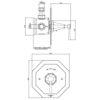 Perrin & Rowe Deco Deco Unterputz Duschthermostat mit Hebelgriff E.5157