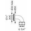 Perrin & Rowe Georgian Georgian Aufputz Duschthermostat mit Wandrückführung 5751/5397