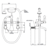 Perrin & Rowe Georgian Wall mounted bath shower mixer with lever E.3006/1