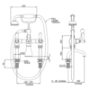 Perrin & Rowe Georgian Bath shower mixer with lever E.3000/1