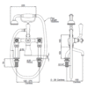 Perrin & Rowe Georgian Bath shower mixer with crosshead E.3001/1