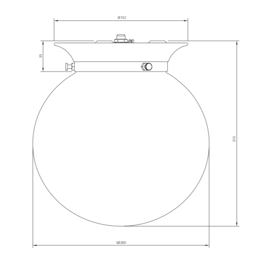 Lefroy Brooks 1900 Classic Lefroy Brooks Classic plafondlamp 8" LB-4003