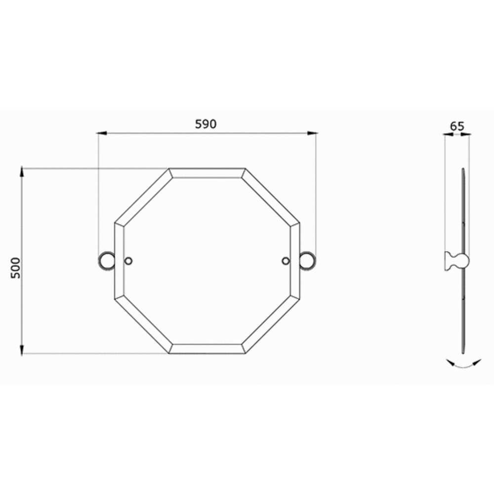 Perrin & Rowe Victorian Perrin & Rowe Victorian Badspiegel octagonal E.6981