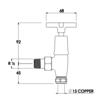 Lefroy Brooks LB Mackintosh - Traditional radiator valves MH-1150