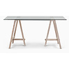 Neptune Hebden dinging table, glass top with oak legs Neptune Neptune Hebden dinging table, glass top with oak legs