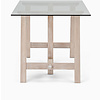 Neptune Hebden dinging table, glass top with oak legs Neptune Neptune Hebden dinging table, glass top with oak legs
