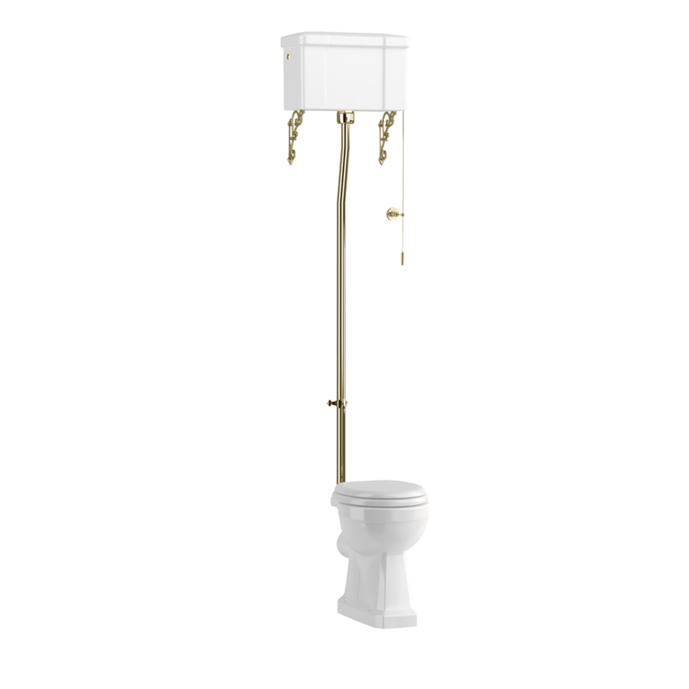 BB Edwardian High level toilet (p-trap) with porcelain cistern