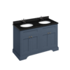 BB Edwardian 130 basin unit with Black Granite Minerva top and 2 basin FC9-BB12