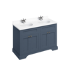 BB Edwardian 130 basin unit with white Minerva top and 2 basin FC9-BW12