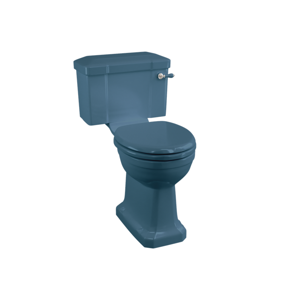 BB Edwardian Bespoke Close coupled toilet with cistern - p-trap - Alaska Blue