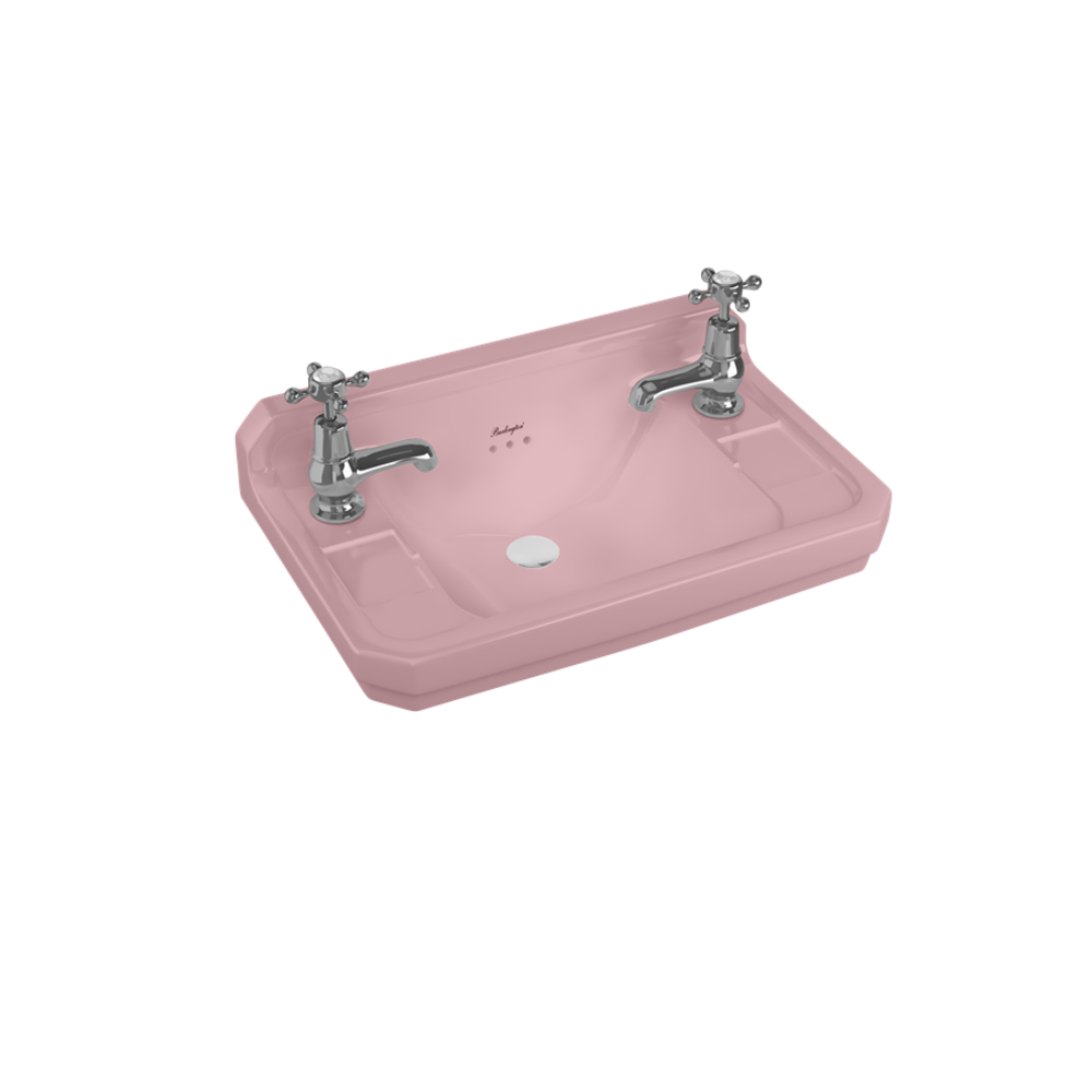 BB Edwardian Bespoke Edwardian Bespoke 51cm cloakaroom basin Confetti Pink, 2 tap holes