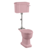 BB Edwardian Bespoke Medium level toilet with porcelain cistern - p-trap - Confetti Pink