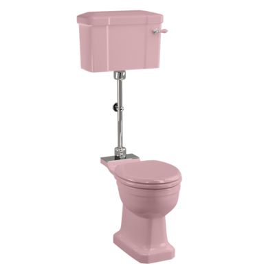 Medium level WC with ceramic cistern - Confetti Pink