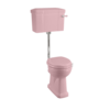 BB Edwardian Bespoke Halfhoog toilet (PK) met porseleinen reservoir - Confetti Pink