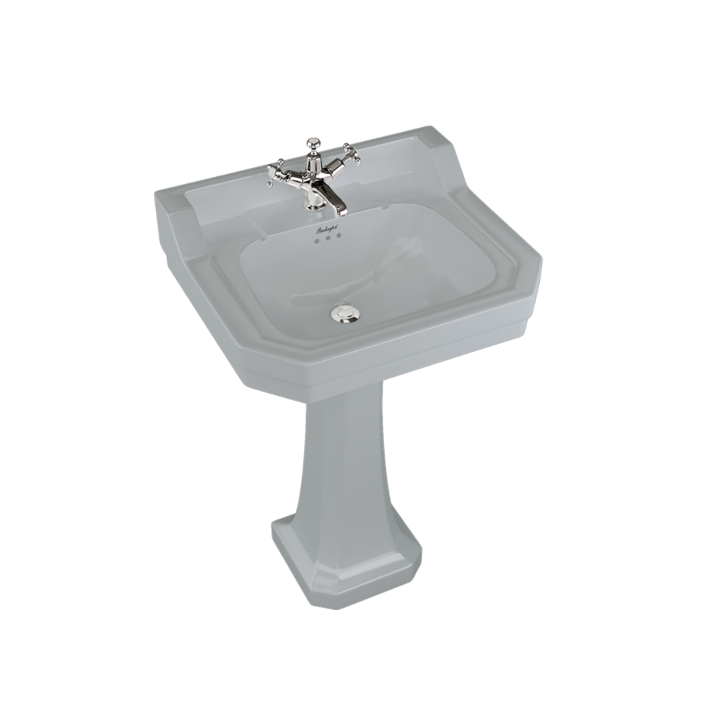 BB Edwardian Bespoke ex showroom: Edwardian Bespoke 56cm basin Moon Grey with pedestal
