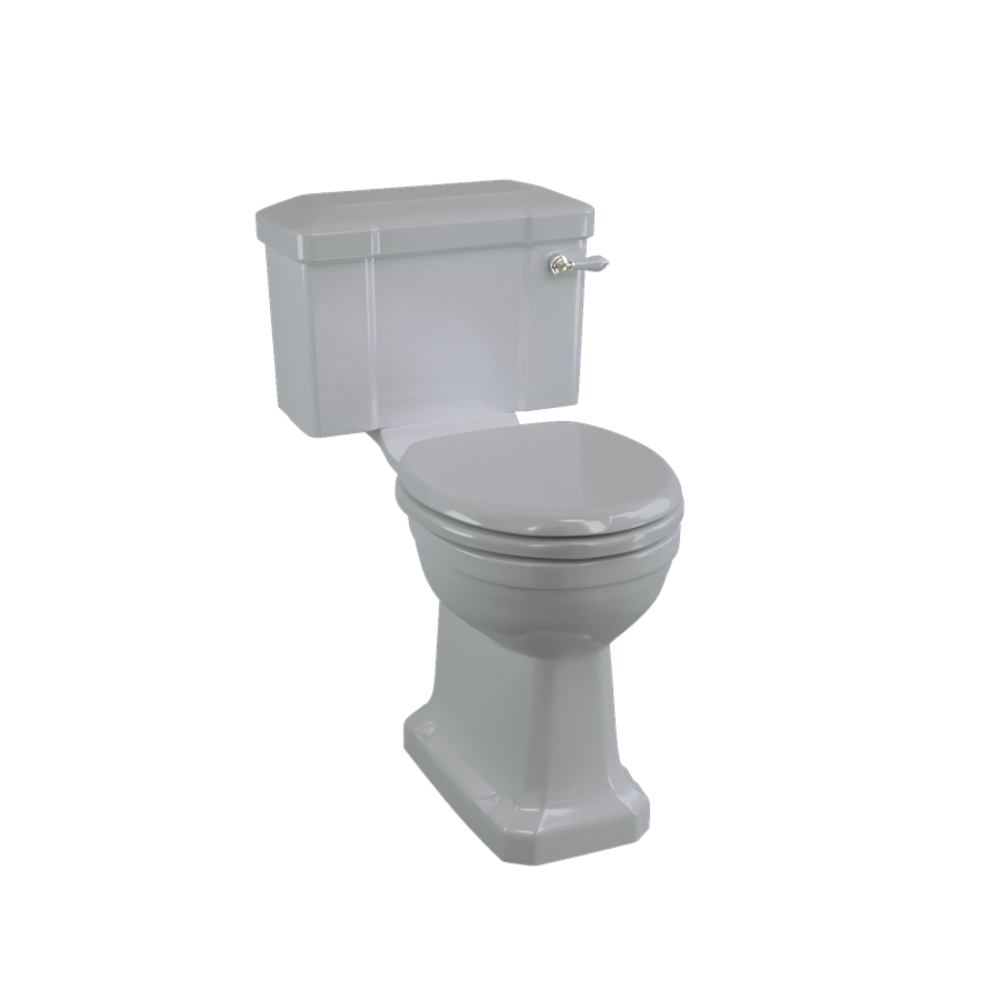 BB Edwardian Bespoke Close coupled toilet with cistern - p-trap - Moon Grey