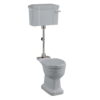 BB Edwardian Bespoke Medium level toilet with porcelain cistern - p-trap - Moon Grey