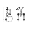 Belgravia Belgravia Crosshead bath shower mixer 422D