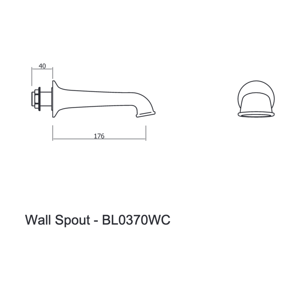 Belgravia Belgravia wall mounted 3-hole bath filler with crosshead BL0370WC-BL350WC