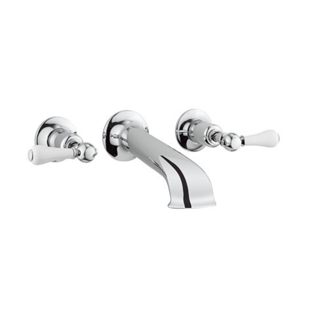 Belgravia Belgravia wall mounted 3-hole bath filler with levers BL0370WC-BL350WC_LV