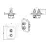 Belgravia Unterputz Duschthermostat Crossbox 2 Outlet CB1500LBP Belgravia Belgravia Unterputz Duschthermostat Crossbox 2 Outlet CB1500LBP