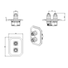 Belgravia Belgravia Unterputz Duschthermostat Crossbox 2 Outlet CB1500LBP