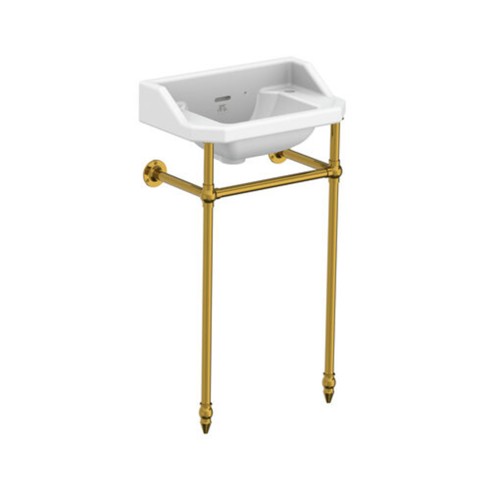 Lefroy Brooks 1900 Classic LB Classic cloakroom basin Charterhouse with metal stand