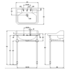 Lefroy Brooks 1900 Classic Klassisches Waschbecken 62cm mit Untergestell Metall - LB Charterhouse