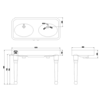 Arcade 1200mm basin with ceramic legs BB Arcade Arcade 1200mm basin with ceramic legs
