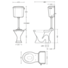 Imperial Deco Low level s-trap toilet with cistern