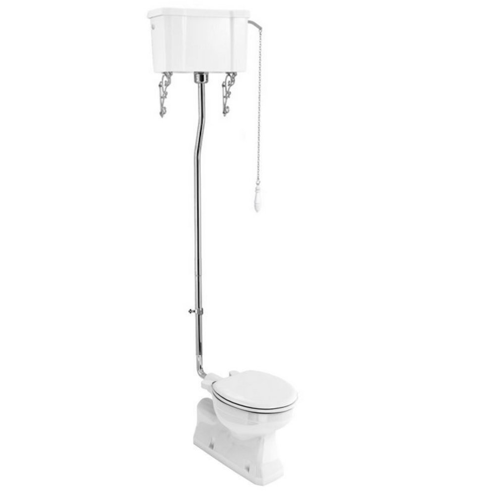 BB Edwardian High level toilet (s-trap) with porcelain cistern