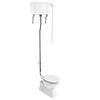 BB Edwardian WC-Kombination AO mit Spülkasten aus Keramik hochhängend; mit integriertem Bodenauslass