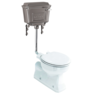 BB Edwardian Halfhoog toilet met aluminium reservoir, onderuitlaat (AO)