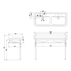 BB Edwardian Edwardian 120cm double basin with metal stand B21-T51