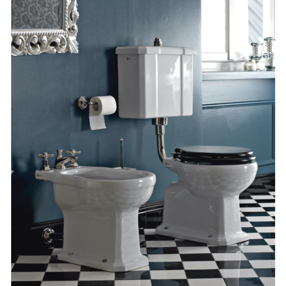 Sbordoni Neoclassica Low Level-WC mit Keramik-Spülkasten tiefhängend