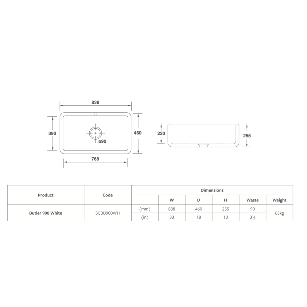 Shaws Kitchen sink Butler 900