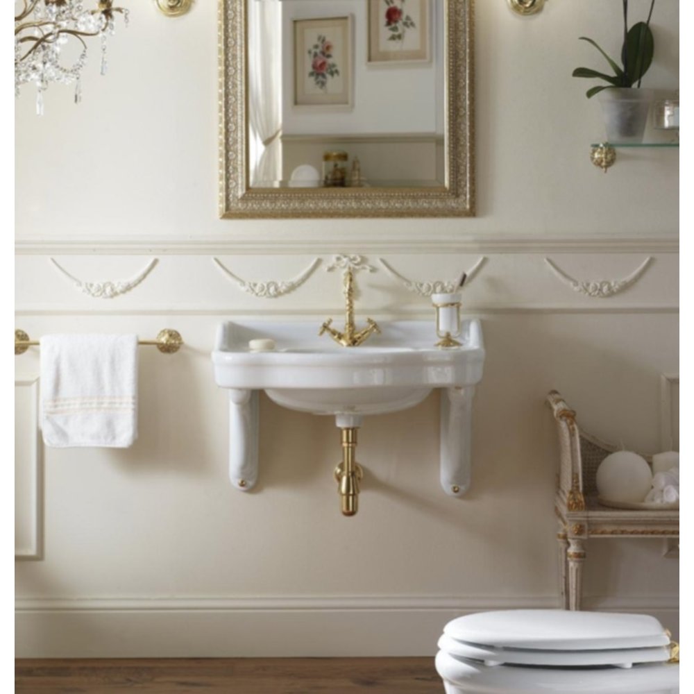 Sbordoni SB Palladio 71.5cm console basin with porcelain brackets