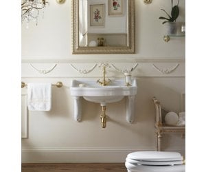 Nostalgische wastafel Sbordoni Palladio met porseleinen steunen - - de klassieke badkamer en keuken specialist