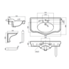 SB Palladio 71.5cm console basin with porcelain brackets Sbordoni SB Palladio 71.5cm console basin with porcelain brackets