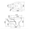 Sbordoni Neoclassica back to wall toilet pan