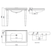 SB Neoclassica 105cm console basin with ceramic legs Sbordoni SB Neoclassica 105cm console basin with ceramic legs