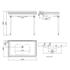 Sbordoni ex showroom: SB Neoclassica 105cm basin with metal stand finish chrome